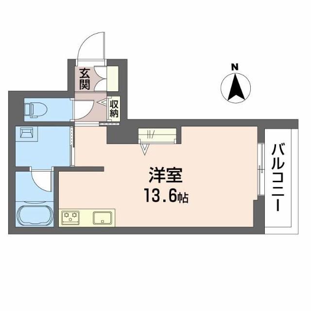 シャーメゾン月の杜(ワンルーム/4階)の間取り写真