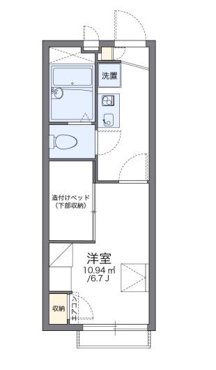 レオパレスアイレックスハイム(1K/2階)の間取り写真