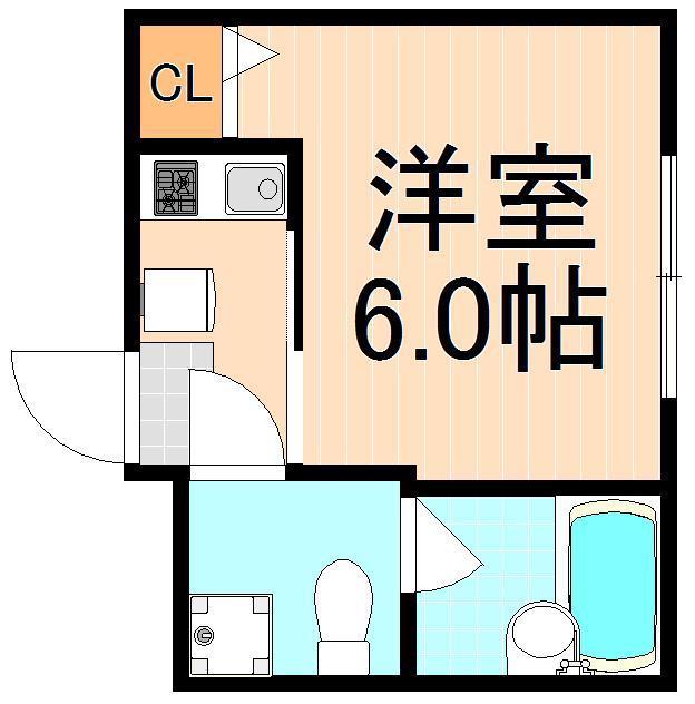 グランシャレー梅島III(1K/3階)の間取り写真
