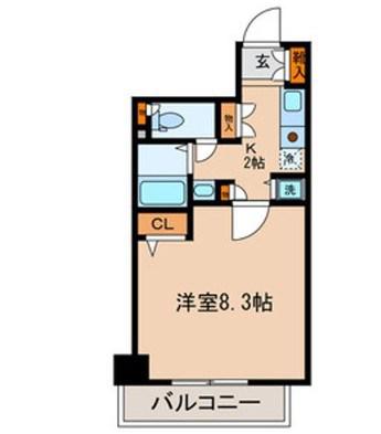 リバーサイド富岡502(1K/5階)の間取り写真