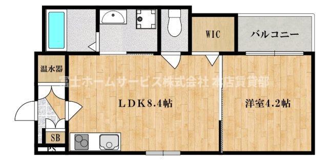 マリブガーデン堺駅前(1LDK/3階)の間取り写真