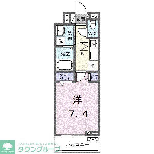スプレンドーレ(1K/1階)の間取り写真