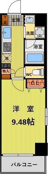 プランベイム滝子通(1K/3階)の間取り写真