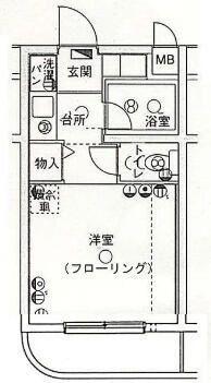 菱和パレス池袋本町(1K/3階)の間取り写真