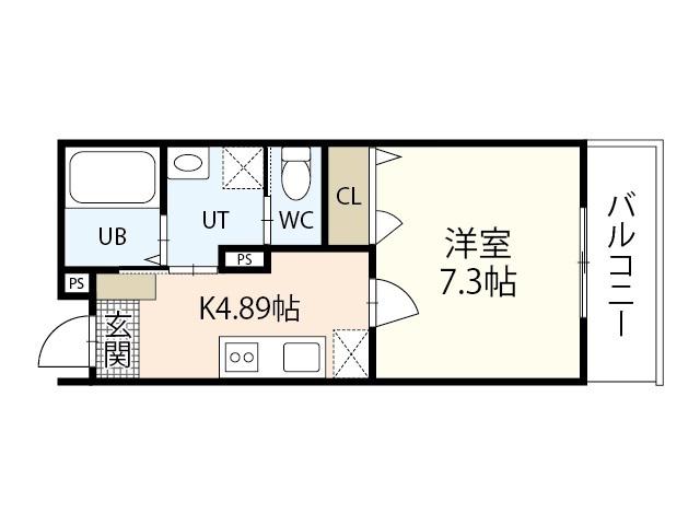 PLEIN SOLEIL C(1K/1階)の間取り写真
