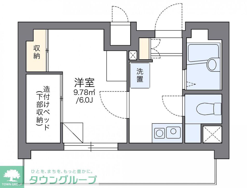 レオパレス宇田川町マンション(1K/5階)の間取り写真