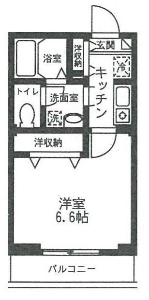 テラスド代々木 I(1K/2階)の間取り写真