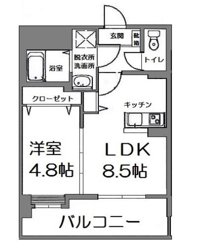 ウィナーズ(1LDK/9階)の間取り写真