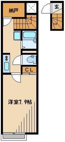 レオネクスト浦和領家(1K/2階)の間取り写真