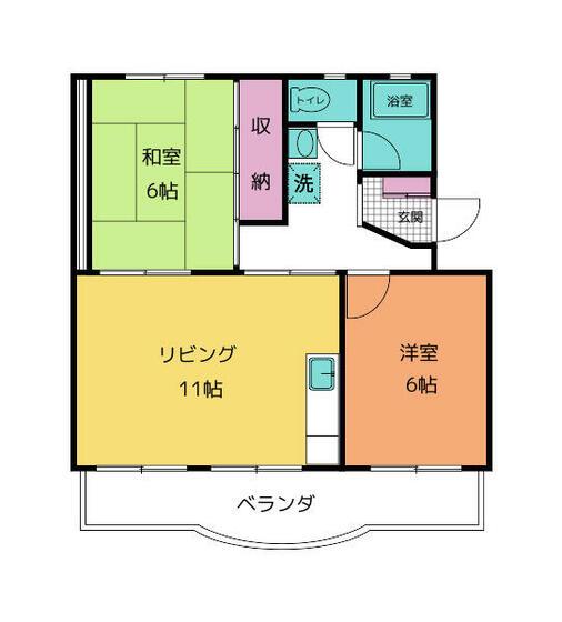 佐藤マンション(2LDK/1階)の間取り写真