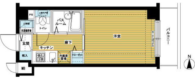 フェニックス高円寺南(1K/2階)の間取り写真