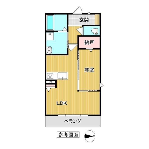 KILELE(1LDK/3階)の間取り写真