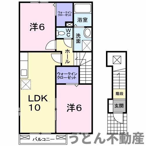 エテルノ グランツIV(2LDK/2階)の間取り写真