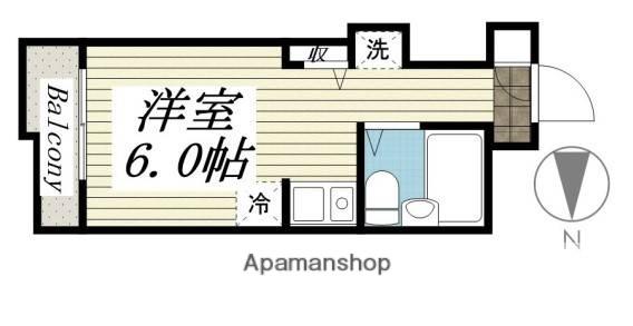 コンフォート長津田(ワンルーム/1階)の間取り写真