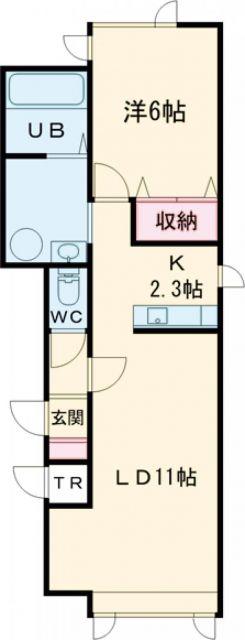 ACID(1LDK/2階)の間取り写真