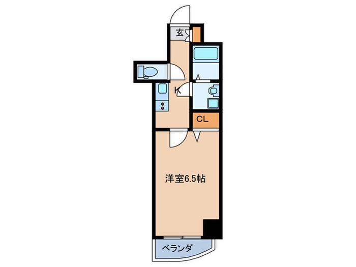 ROYAL ASHLEY MIYAKOJIMA(1K/1階)の間取り写真