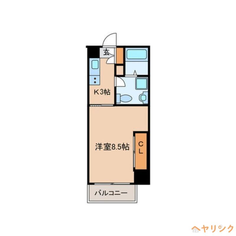 グランデ浅間町(1K/3階)の間取り写真