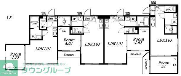 ラムフォーリア海老名(1LDK/3階)の間取り写真