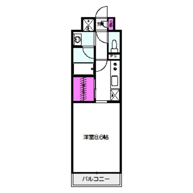 JEUNEK(1K/2階)の間取り写真