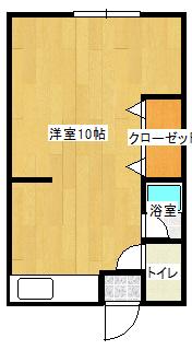 ディアコート栄田(ワンルーム/1階)の間取り写真