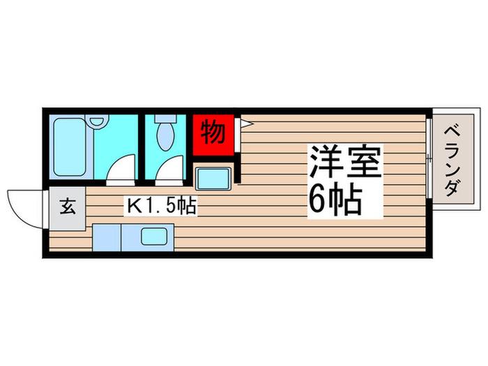 サンシティ石井(1K/2階)の間取り写真