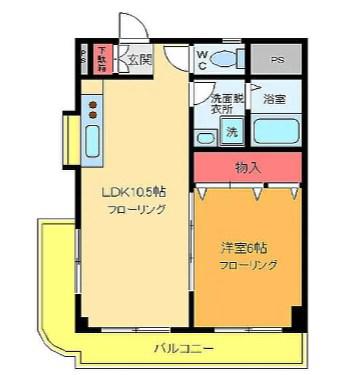 リエス八広(1LDK/7階)の間取り写真