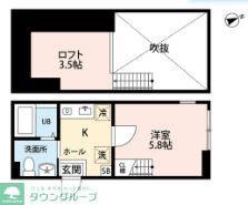 レガーロ西横濱(1K/1階)の間取り写真