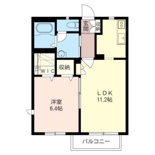 マストライフ守谷松ヶ丘II-A(1LDK/2階)の間取り写真