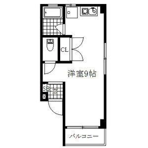 サンハイツ(ワンルーム/3階)の間取り写真