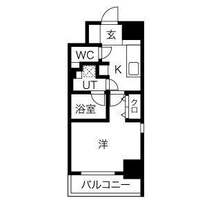 PULCHRA IMAIKE(1K/4階)の間取り写真