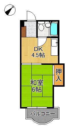 プレアール千代ヶ崎(1DK/3階)の間取り写真