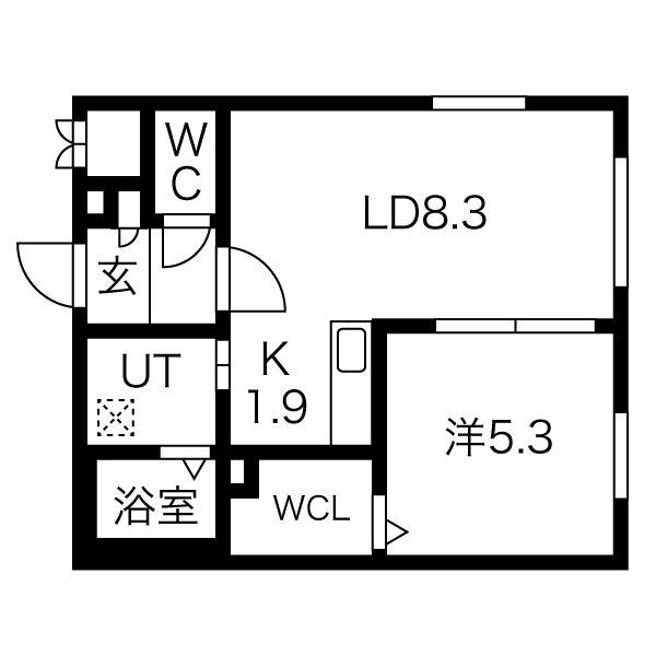Y′S HIRAGISHI(1LDK/4階)の間取り写真