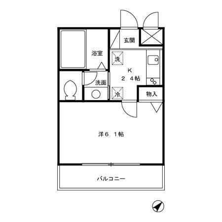 アーバンフォート横浜(1K/5階)の間取り写真