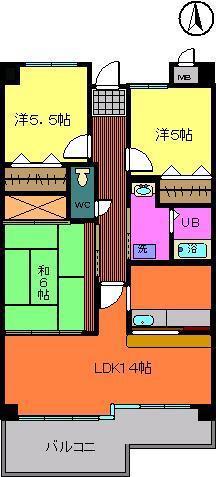 ボンシックコロニーI番館(3LDK/1階)の間取り写真