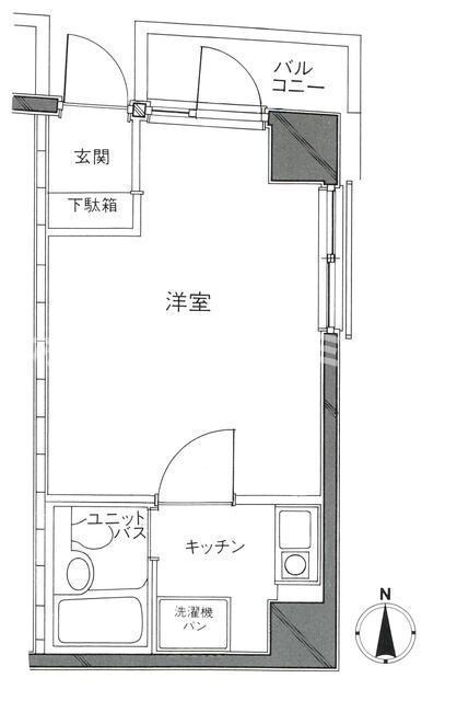 パレドール早稲田(ワンルーム/1階)の間取り写真