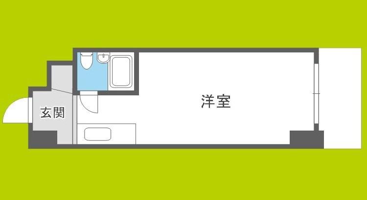 ナンバタウンハウス(ワンルーム/5階)の間取り写真