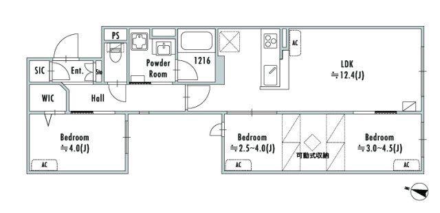 GRAN PASEO鷺ノ宮(3LDK/1階)の間取り写真