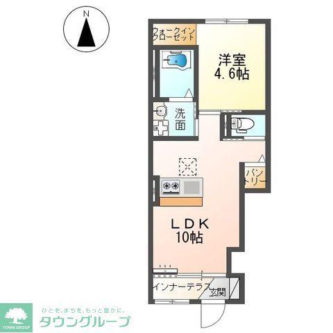 北陸新幹線 本庄早稲田駅 徒歩13分 2階建 新築(1LDK/1階)の間取り写真
