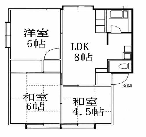 フェアコートわた麦(3LDK/2階)の間取り写真