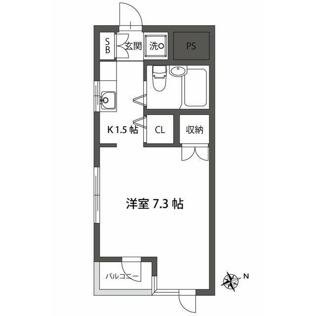 BCメゾン和泉(1K/2階)の間取り写真