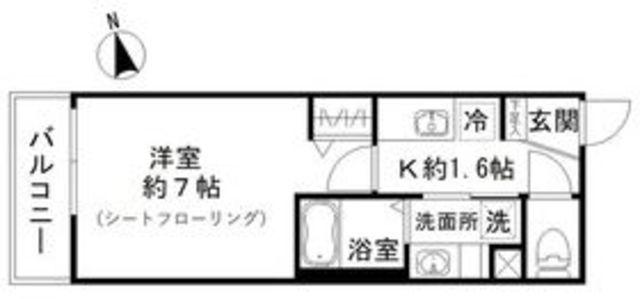 Jブラン葛西(1K/3階)の間取り写真