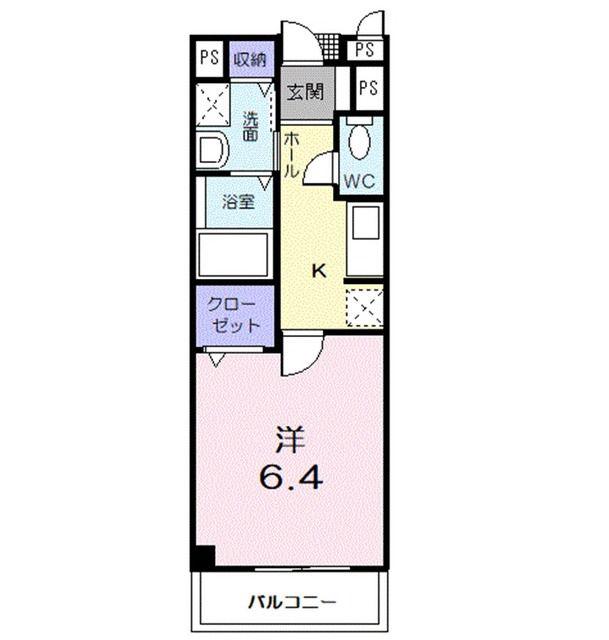 SCRAMBLE OASIS(1K/2階)の間取り写真