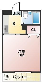 サイトーハイツ(1K/3階)の間取り写真