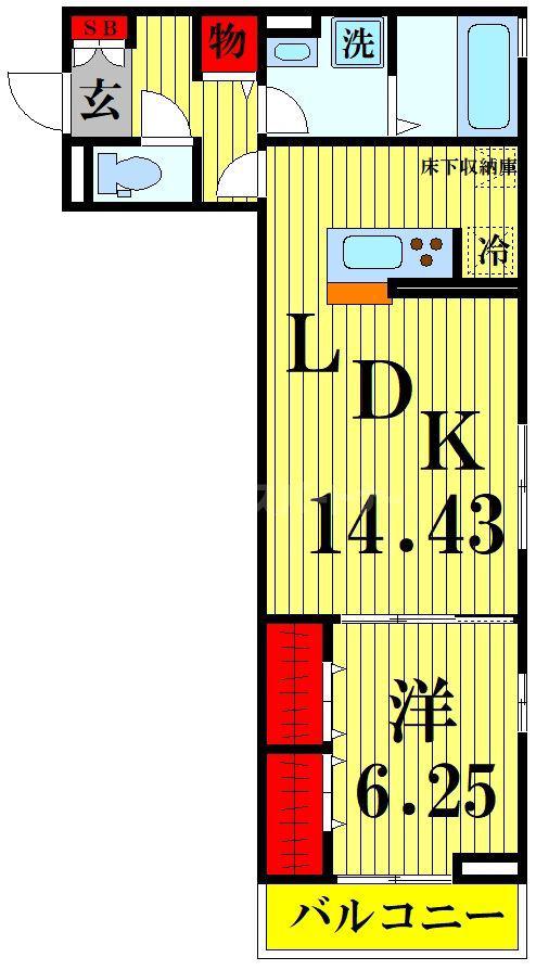 PRECIOUS ONE(1LDK/1階)の間取り写真