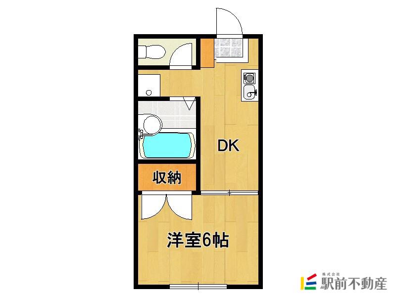 セジュール田隈A(1DK/1階)の間取り写真