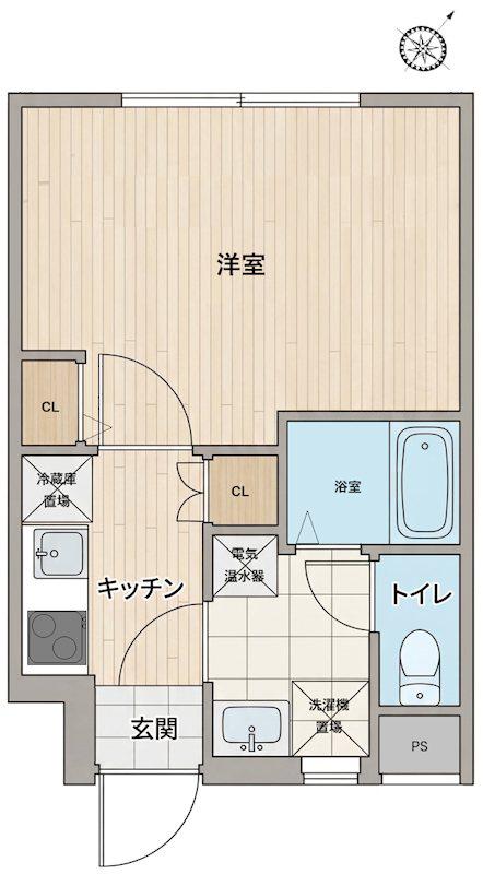 コンフォシード東坂下(1K/3階)の間取り写真
