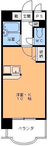 エスペランス(ワンルーム/5階)の間取り写真
