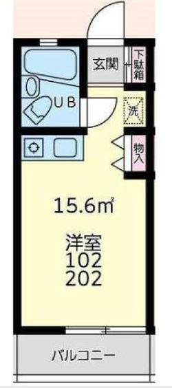 グランジャ横浜(ワンルーム/1階)の間取り写真