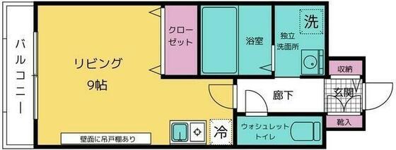 レイヴェルV(ワンルーム/5階)の間取り写真