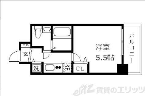 アドバンス新大阪V(1K/13階)の間取り写真